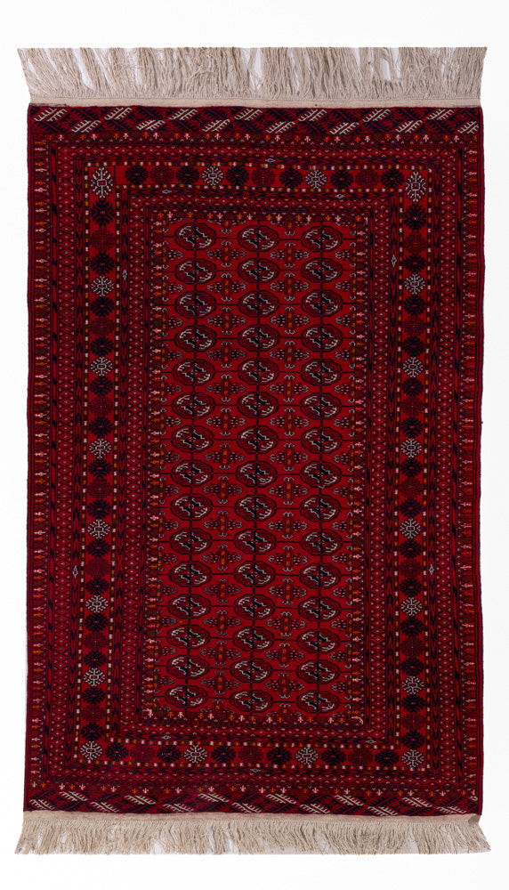 Tappeto afgano - Bukhara - 209 x 132 cm - rosso scuro