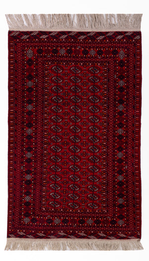 Tappeto afgano - Bukhara - 209 x 132 cm - rosso scuro