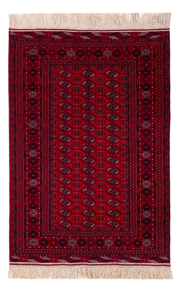 Tappeto afgano - Bukhara - 194 x 133 cm - rosso scuro