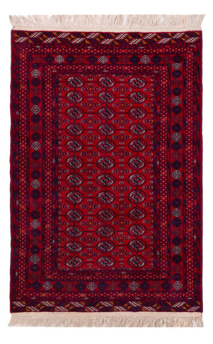 Tappeto afgano - Bukhara - 196 x 133 cm - rosso scuro