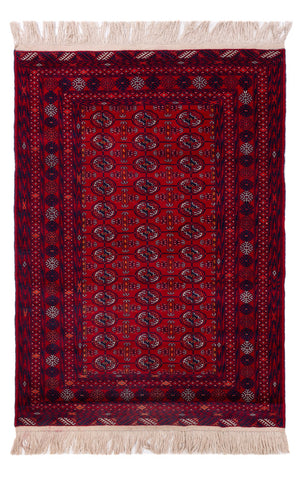 Tappeto afgano - Bukhara - 189 x 133 cm - rosso scuro