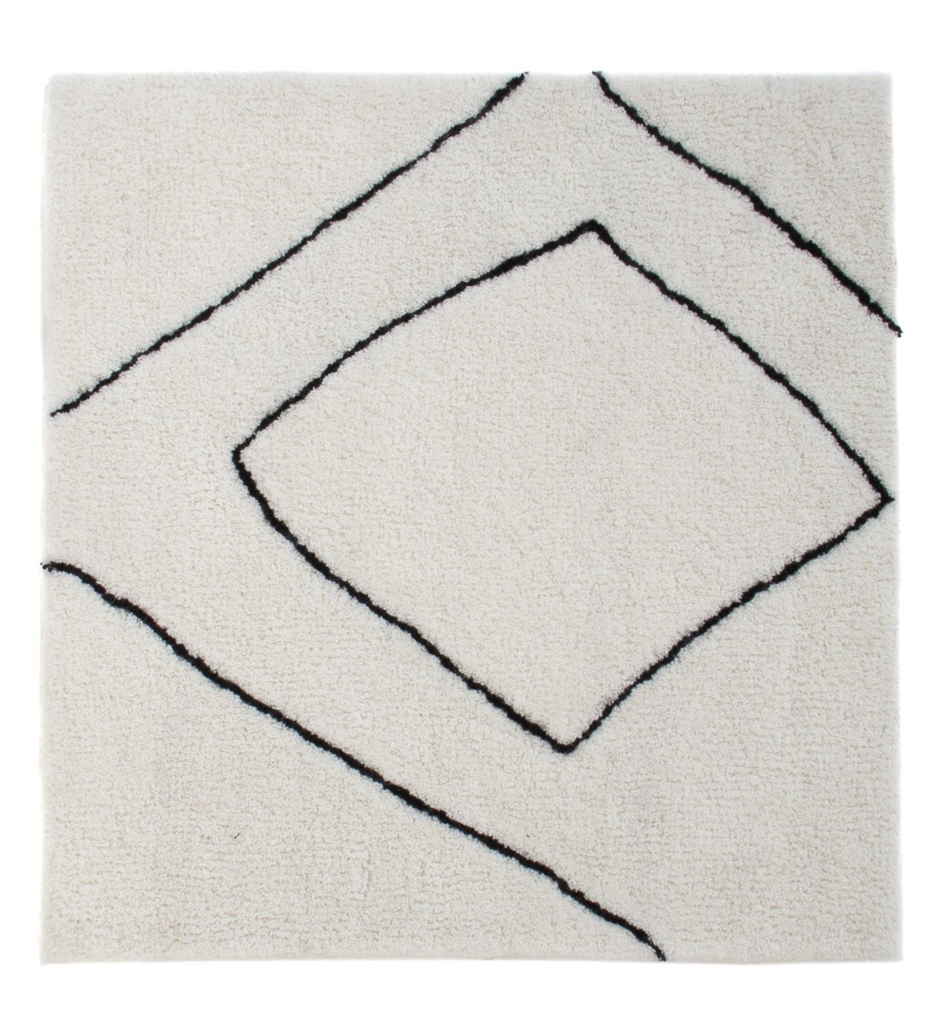 Tappeto di lana quadrato  - 62 x 62 cm - grigio chiaro
