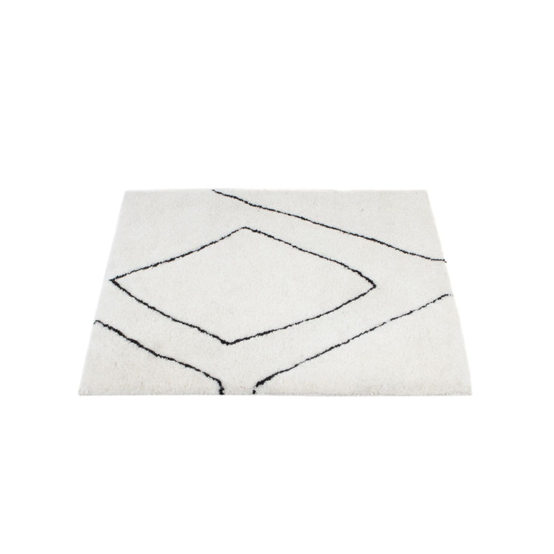 Tappeto di lana quadrato  - 62 x 62 cm - grigio chiaro