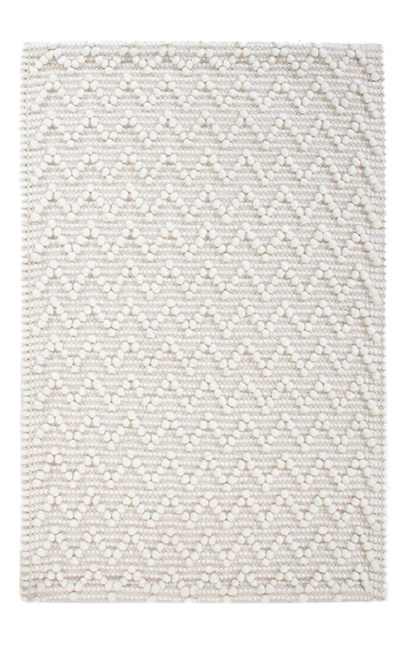 Tappeto di lana - 94 x 62 cm - grigio chiaro