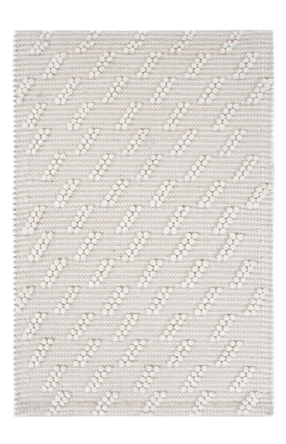Tappeto di lana - 95 x 63 cm - grigio chiaro
