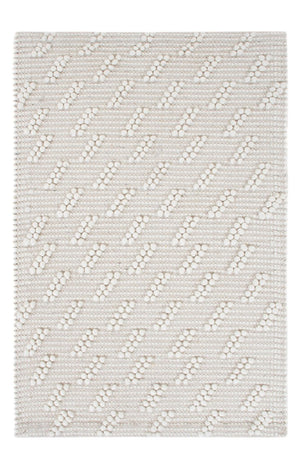 Tappeto di lana - 95 x 63 cm - grigio chiaro