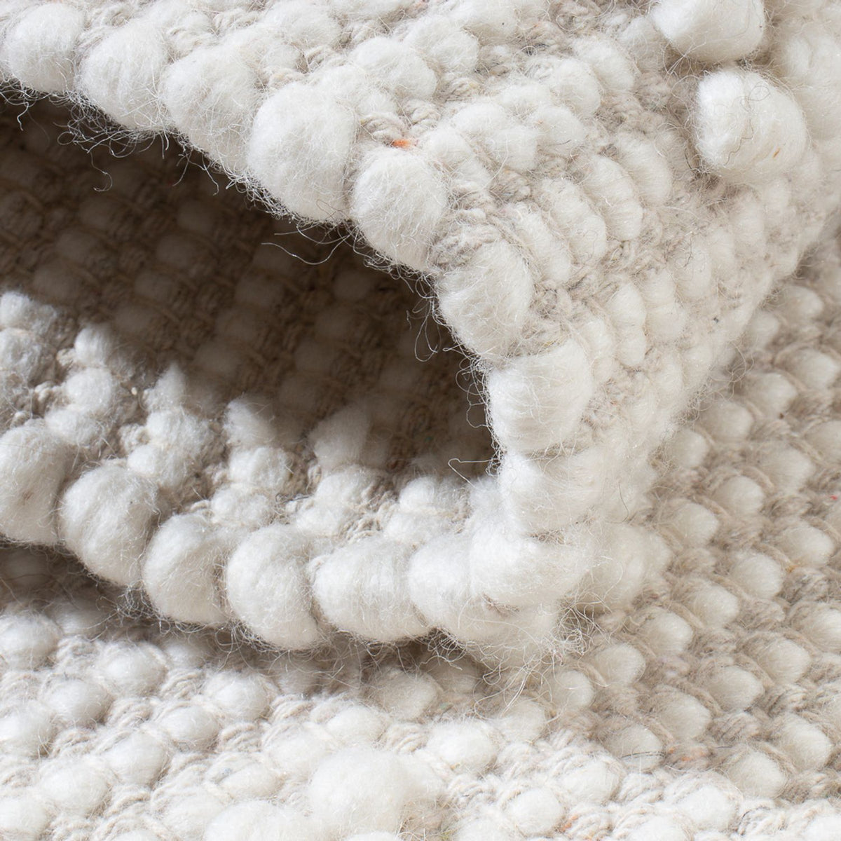 Tappeto di lana - 95 x 63 cm - grigio chiaro