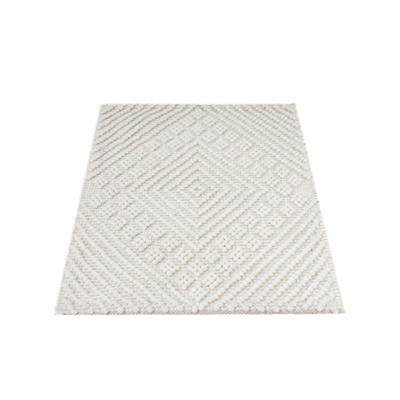 Tappeto di lana - 96 x 62 cm - grigio chiaro