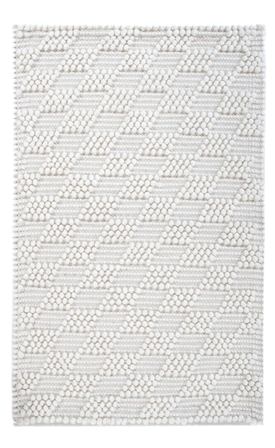 Tappeto di lana - 94 x 60 cm - grigio chiaro