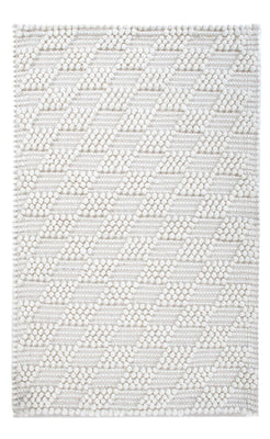 Tappeto di lana - 94 x 60 cm - grigio chiaro