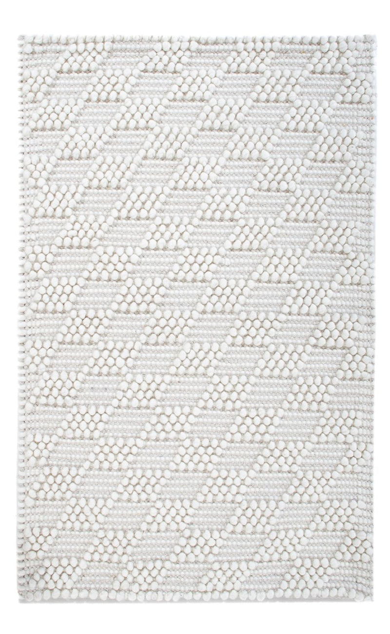 Tappeto di lana - 94 x 60 cm - grigio chiaro