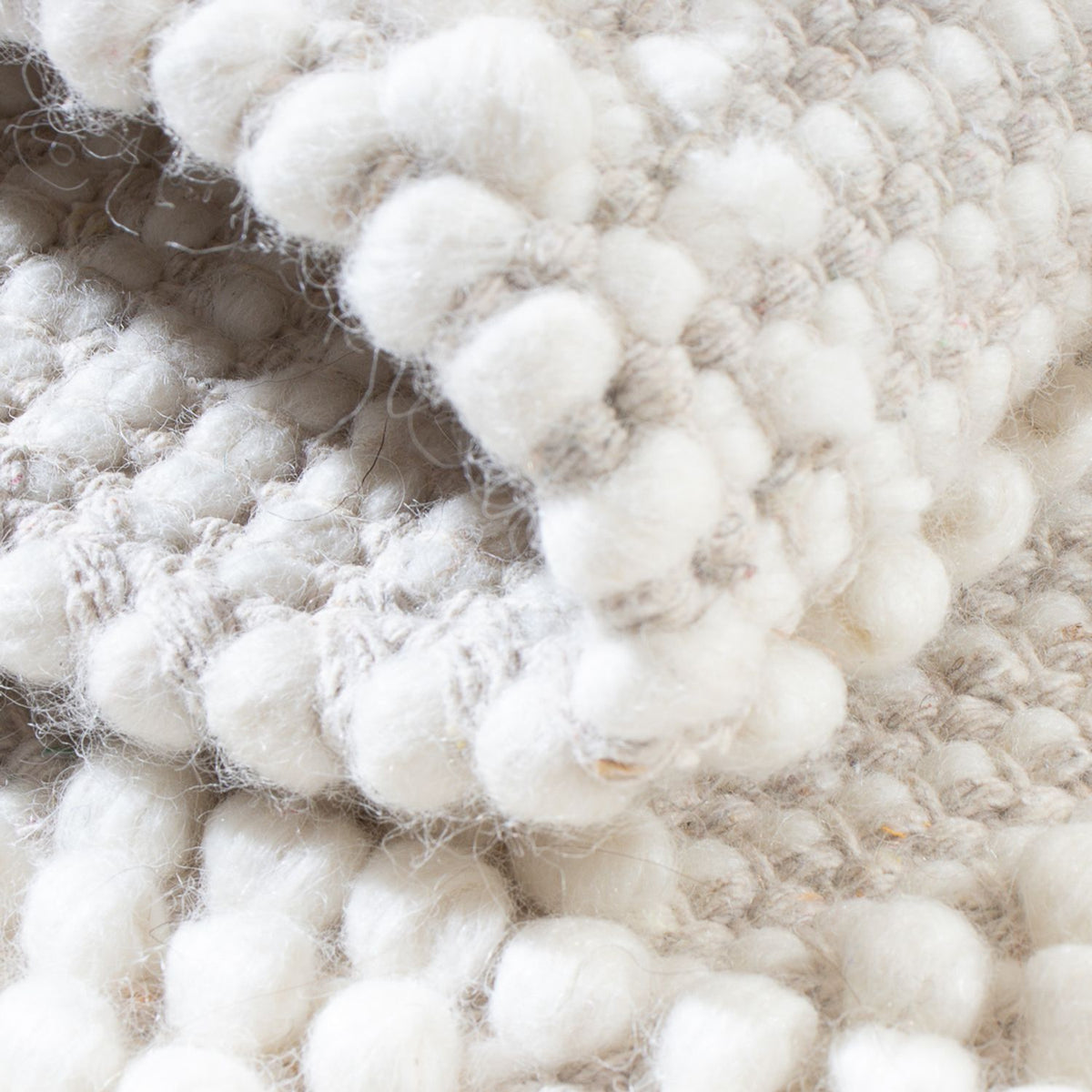 Tappeto di lana - 94 x 60 cm - grigio chiaro