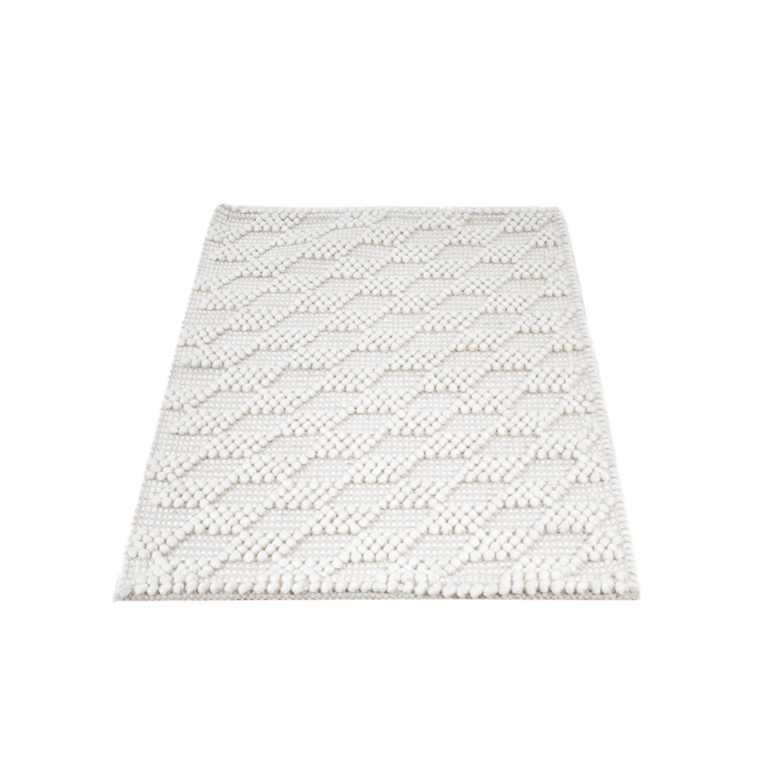 Tappeto di lana - 94 x 60 cm - grigio chiaro