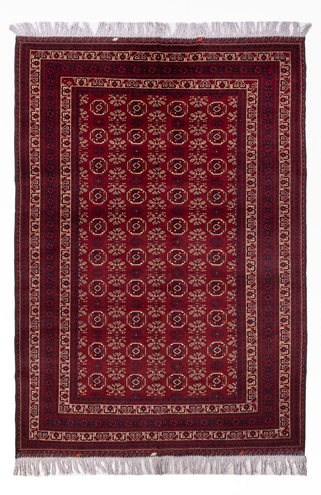 Tappeto afgano - Bukhara - 280 x 188 cm - rosso scuro