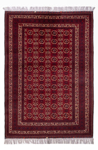 Tappeto afgano - Bukhara - 280 x 188 cm - rosso scuro