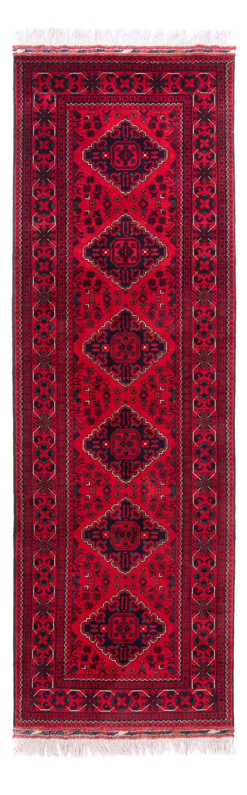 Tappeto corsia Tappeto afgano - 292 x 90 cm - rosso