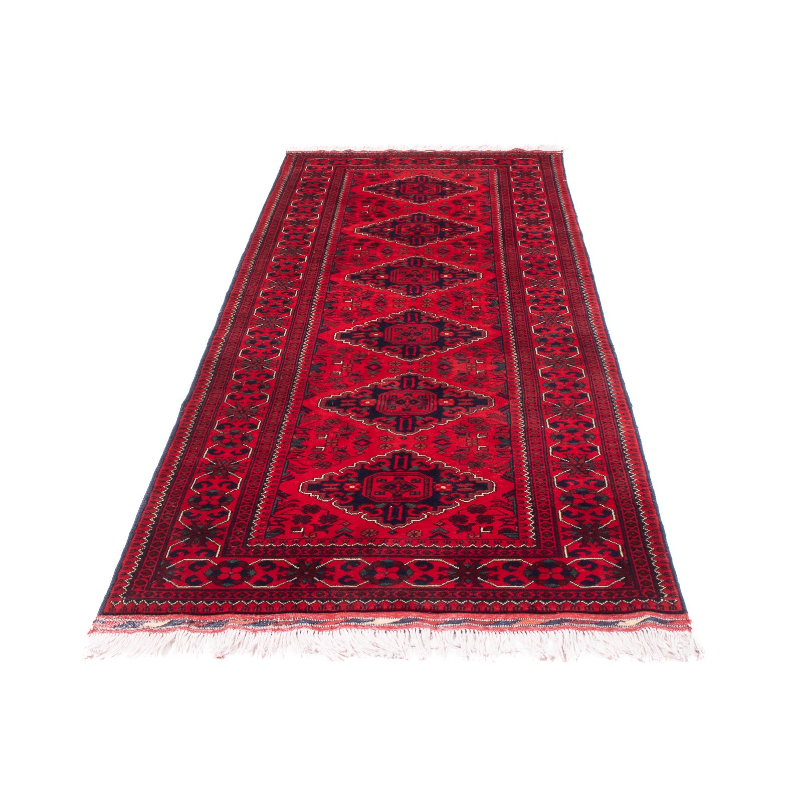 Tappeto corsia Tappeto afgano - 292 x 90 cm - rosso