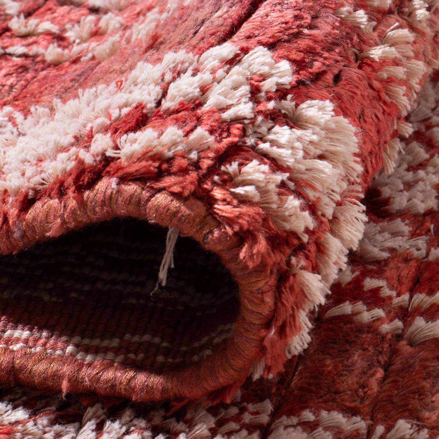 Tappeto corsia Tappeto in viscosa - 222 x 70 cm - rosso chiaro