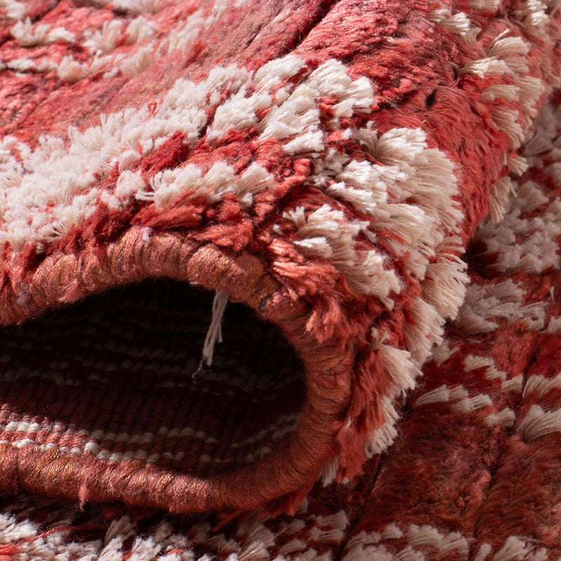 Tappeto corsia Tappeto in viscosa - 222 x 70 cm - rosso chiaro