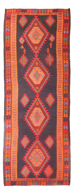 Tappeto corsia Tappeto Kelim - Vecchio - 385 x 145 cm - multicolore