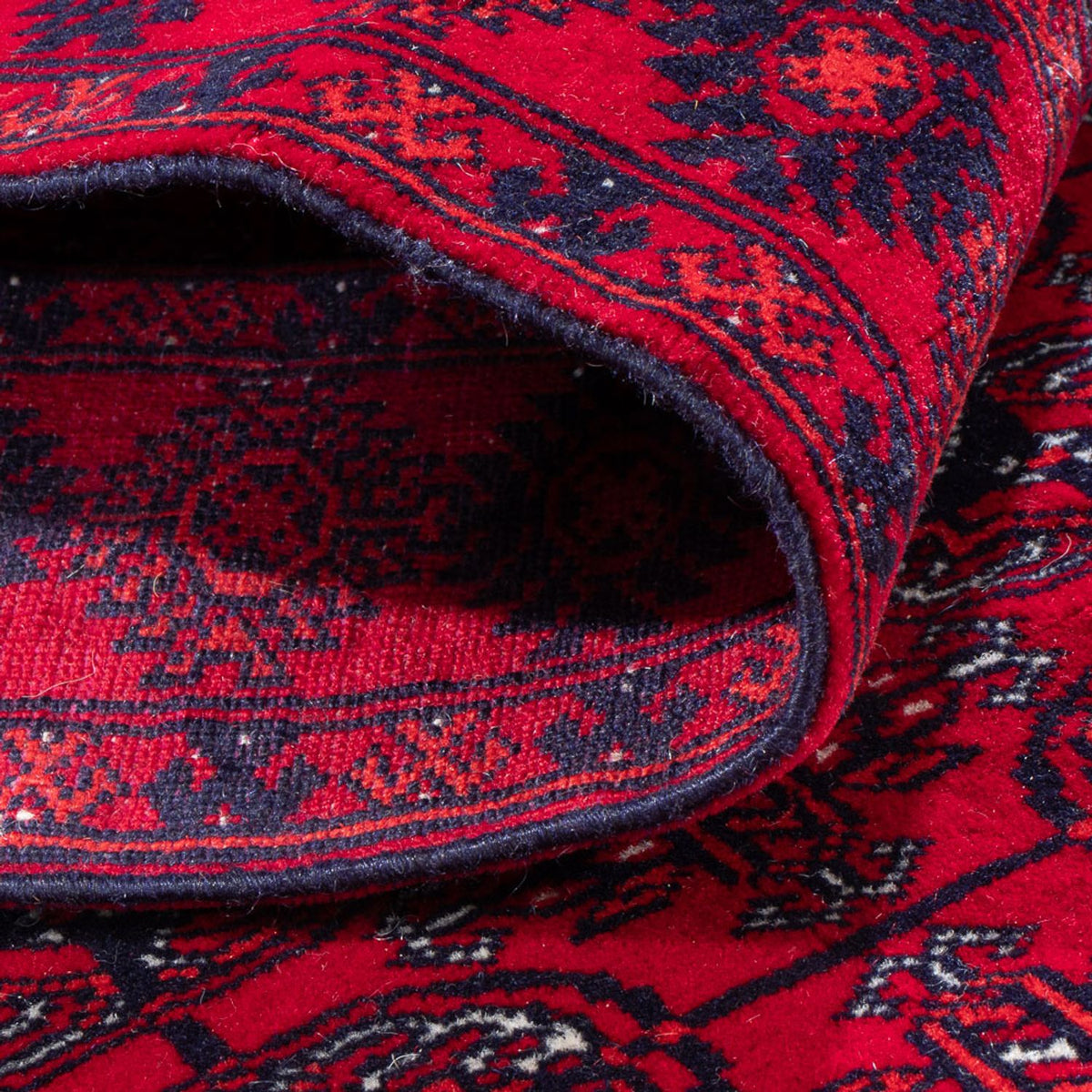 Tappeto corsia Tappeto afgano - Bukhara - 260 x 85 cm - rosso