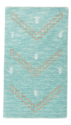 Tappeto Gabbeh - Loribaft Softy - 102 x 62 cm - blu chiaro