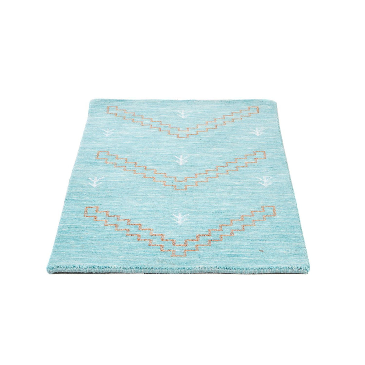Tappeto Gabbeh - Loribaft Softy - 102 x 62 cm - blu chiaro