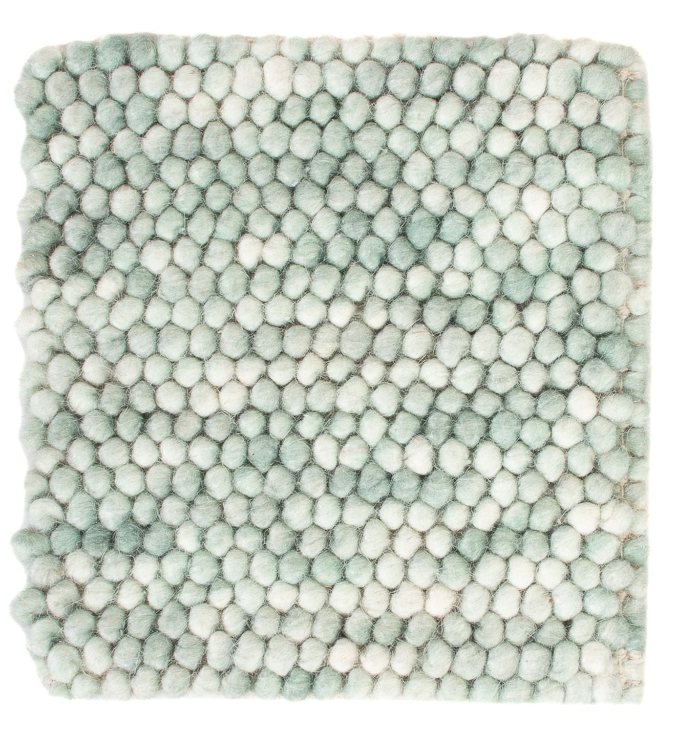 Tappeto di lana quadrato  - 30 x 30 cm - verde chiaro