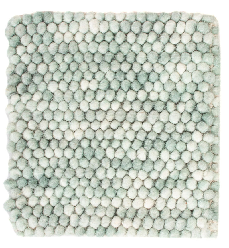 Tappeto di lana quadrato  - 30 x 30 cm - verde chiaro