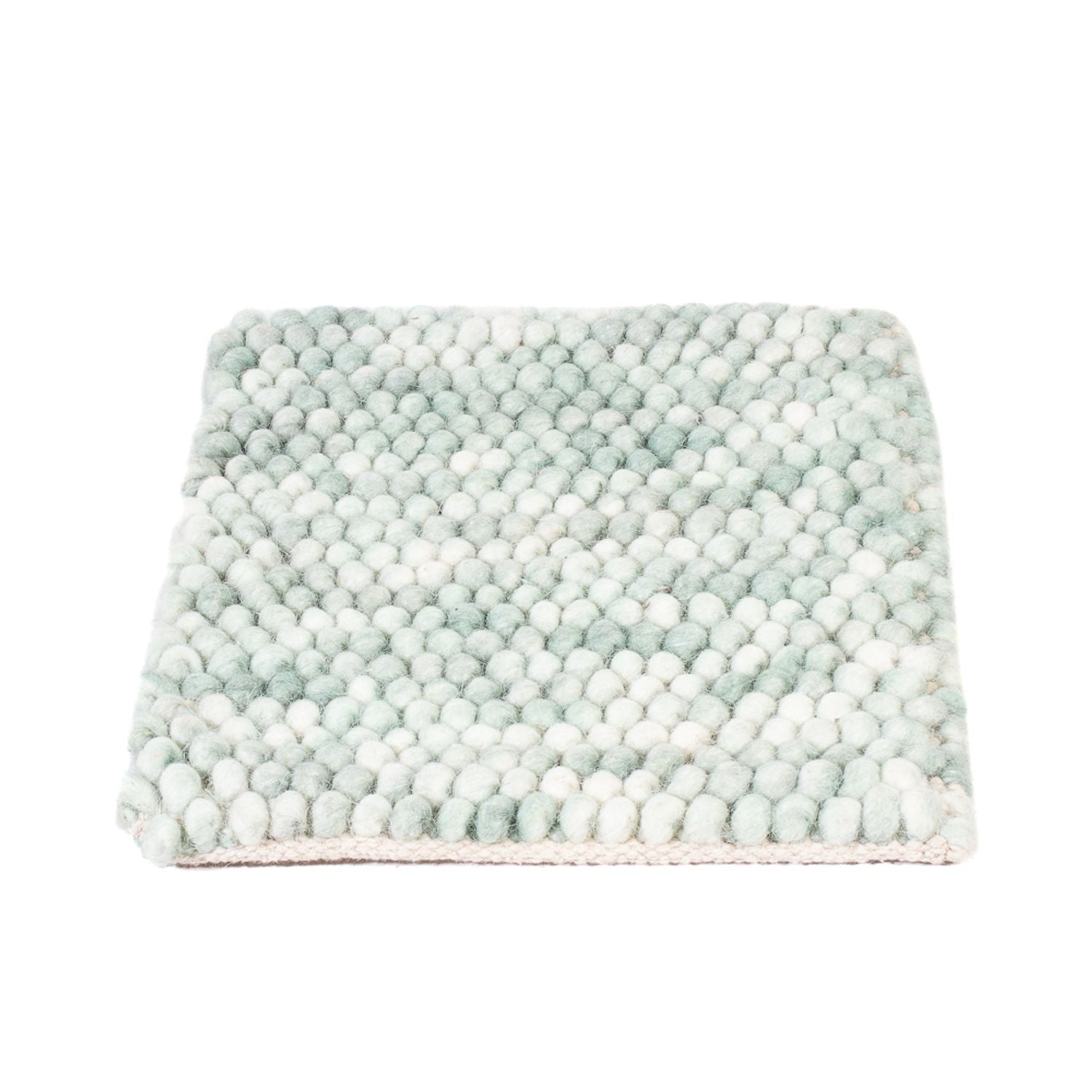 Tappeto di lana quadrato  - 30 x 30 cm - verde chiaro