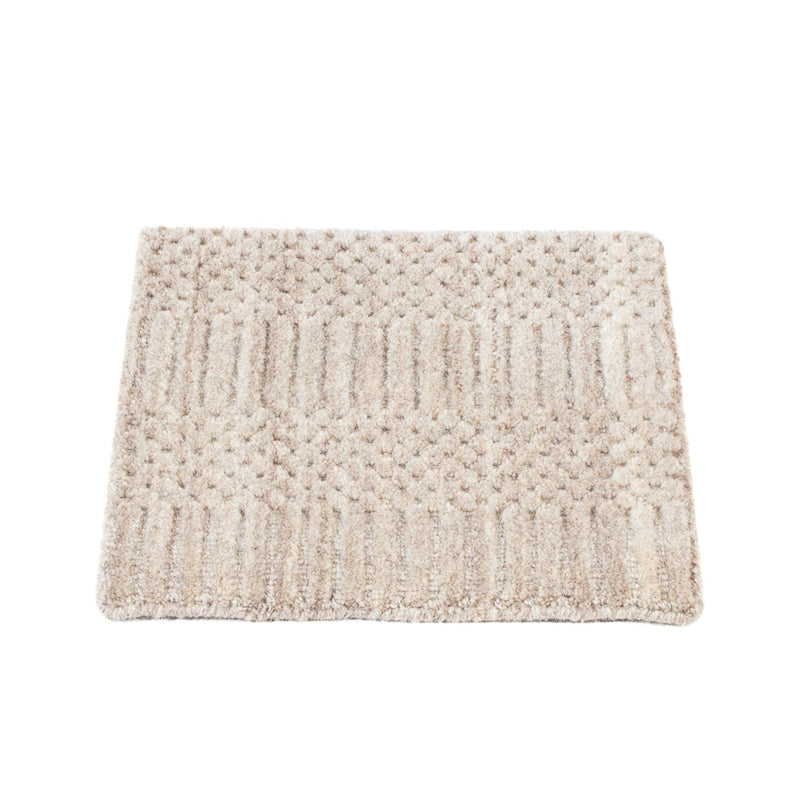 Tappeto di lana quadrato  - 30 x 30 cm - marrone