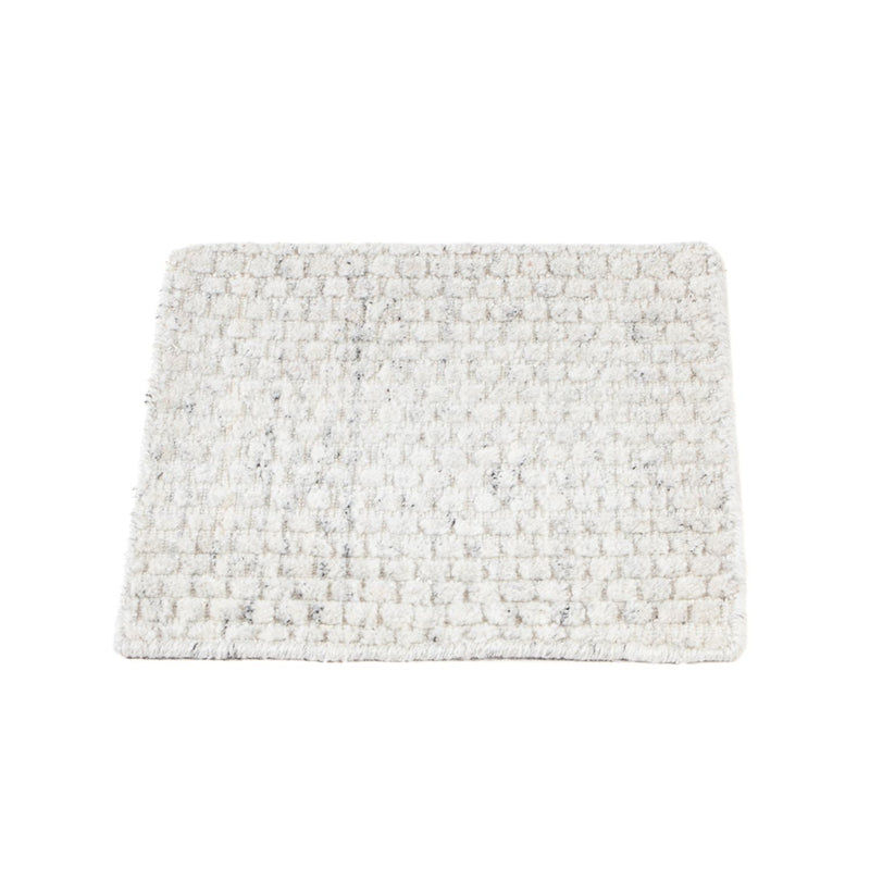 Tappeto di lana quadrato  - 33 x 30 cm - grigio chiaro