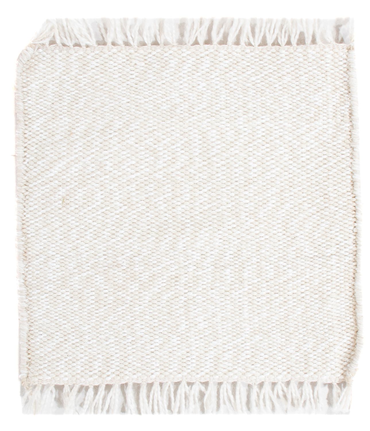 Tappeto di lana quadrato  - 34 x 31 cm - bianco