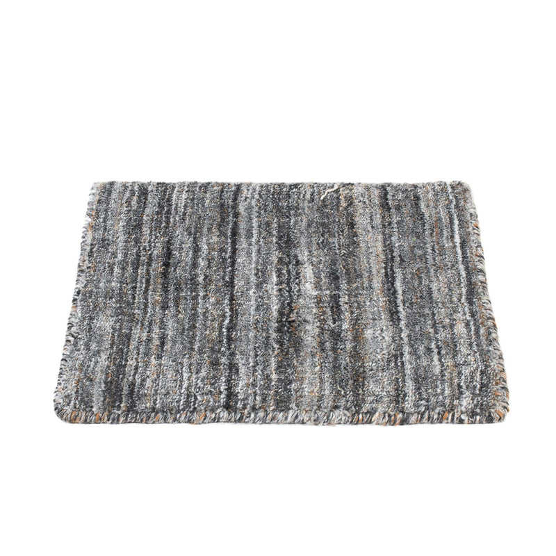 Tappeto di lana quadrato  - 35 x 30 cm - grigio scuro