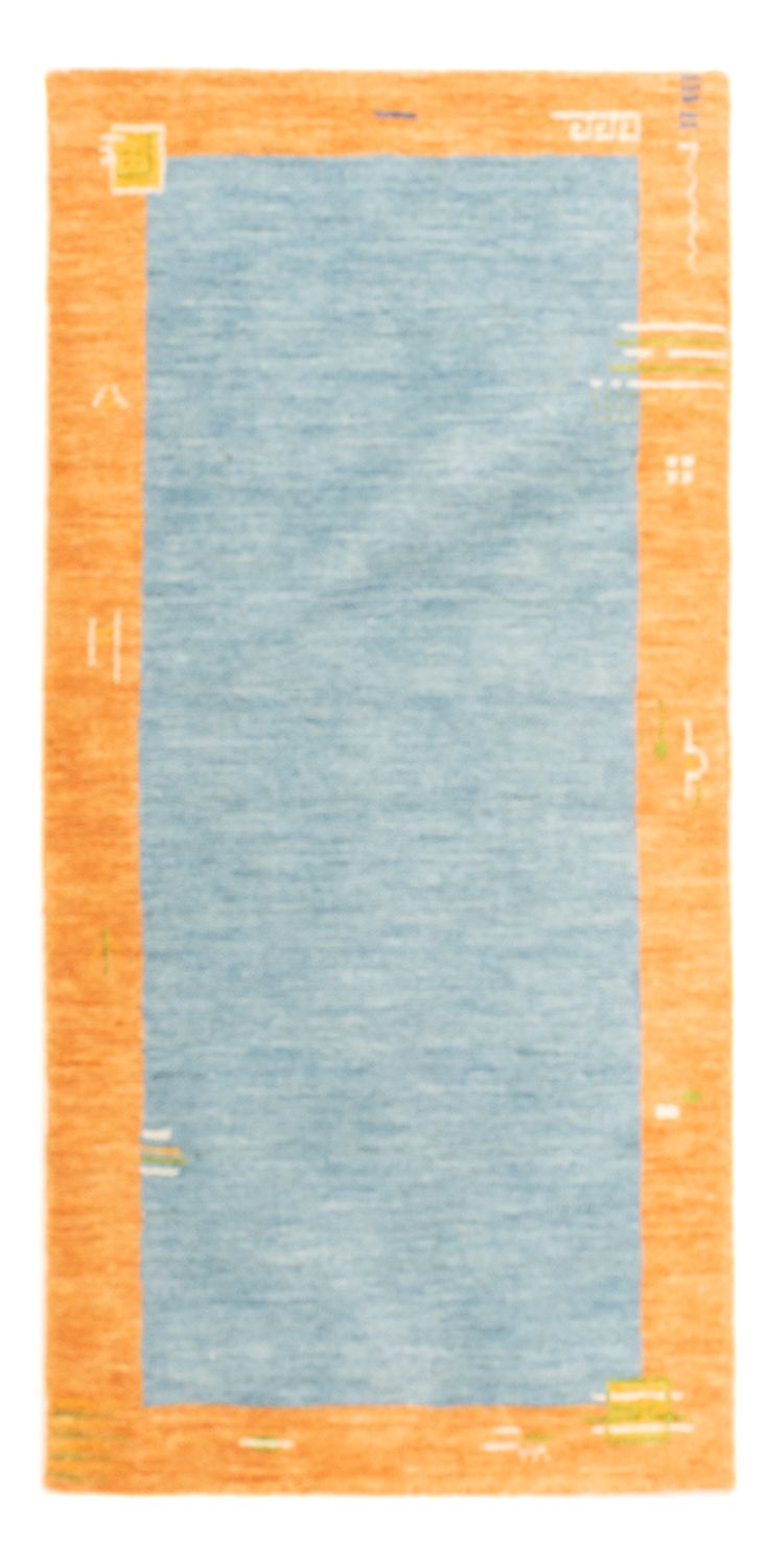 Tappeto Gabbeh - Indus - 140 x 70 cm - blu chiaro