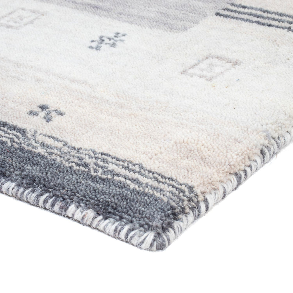 Tappeto Gabbeh - Indus - 145 x 70 cm - grigio chiaro