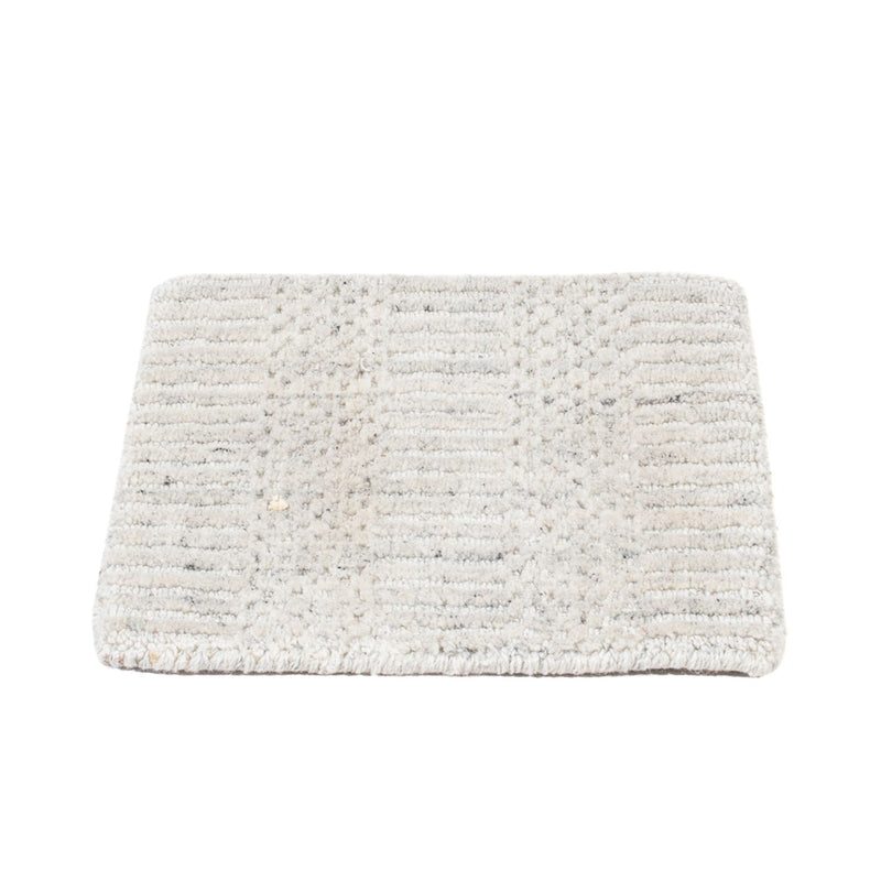 Tappeto di lana quadrato  - 30 x 30 cm - grigio chiaro