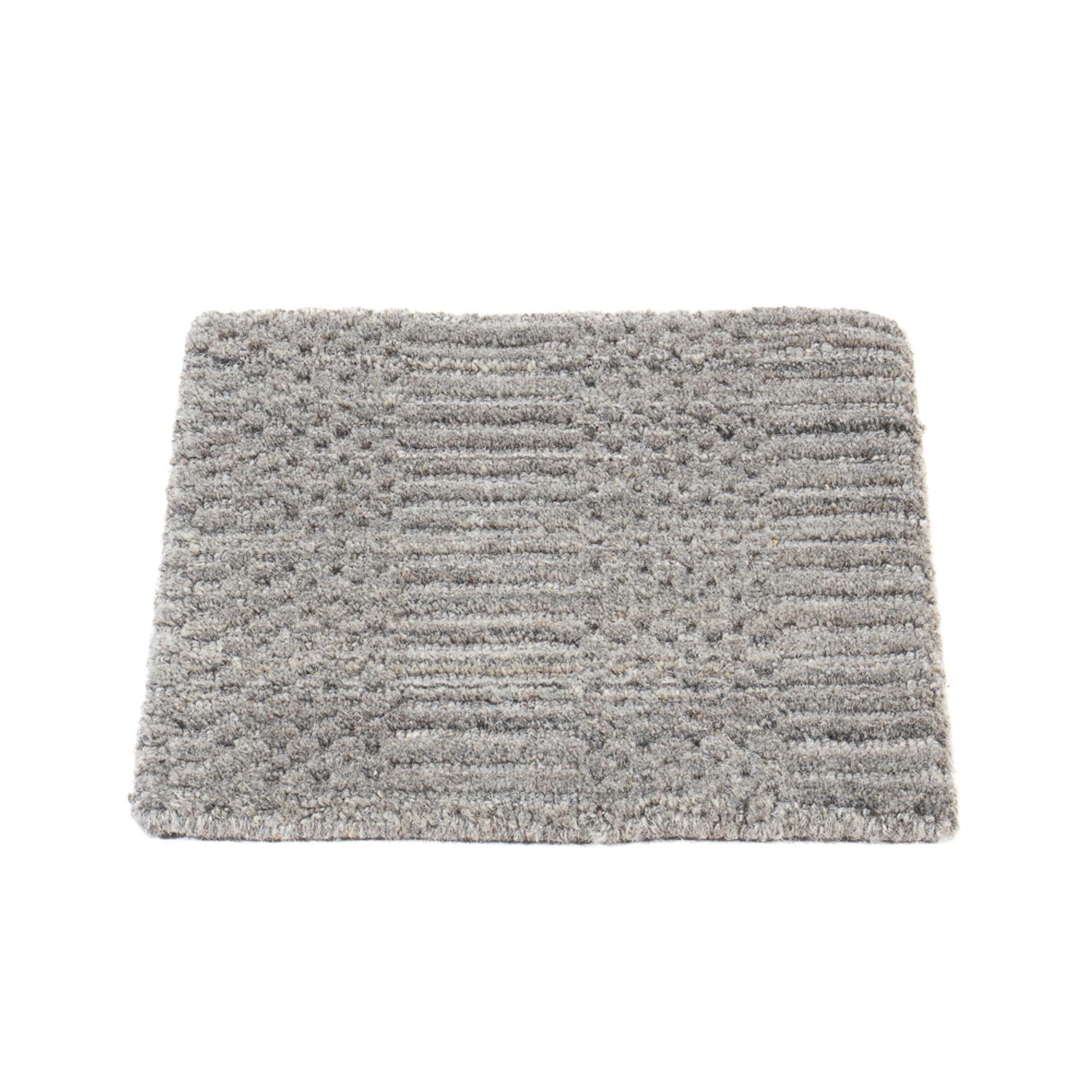 Tappeto di lana quadrato  - 30 x 30 cm - grigio