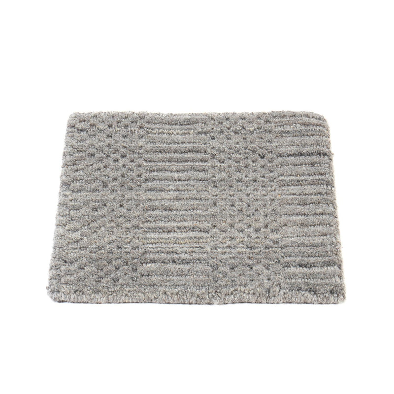 Tappeto di lana quadrato  - 30 x 30 cm - grigio