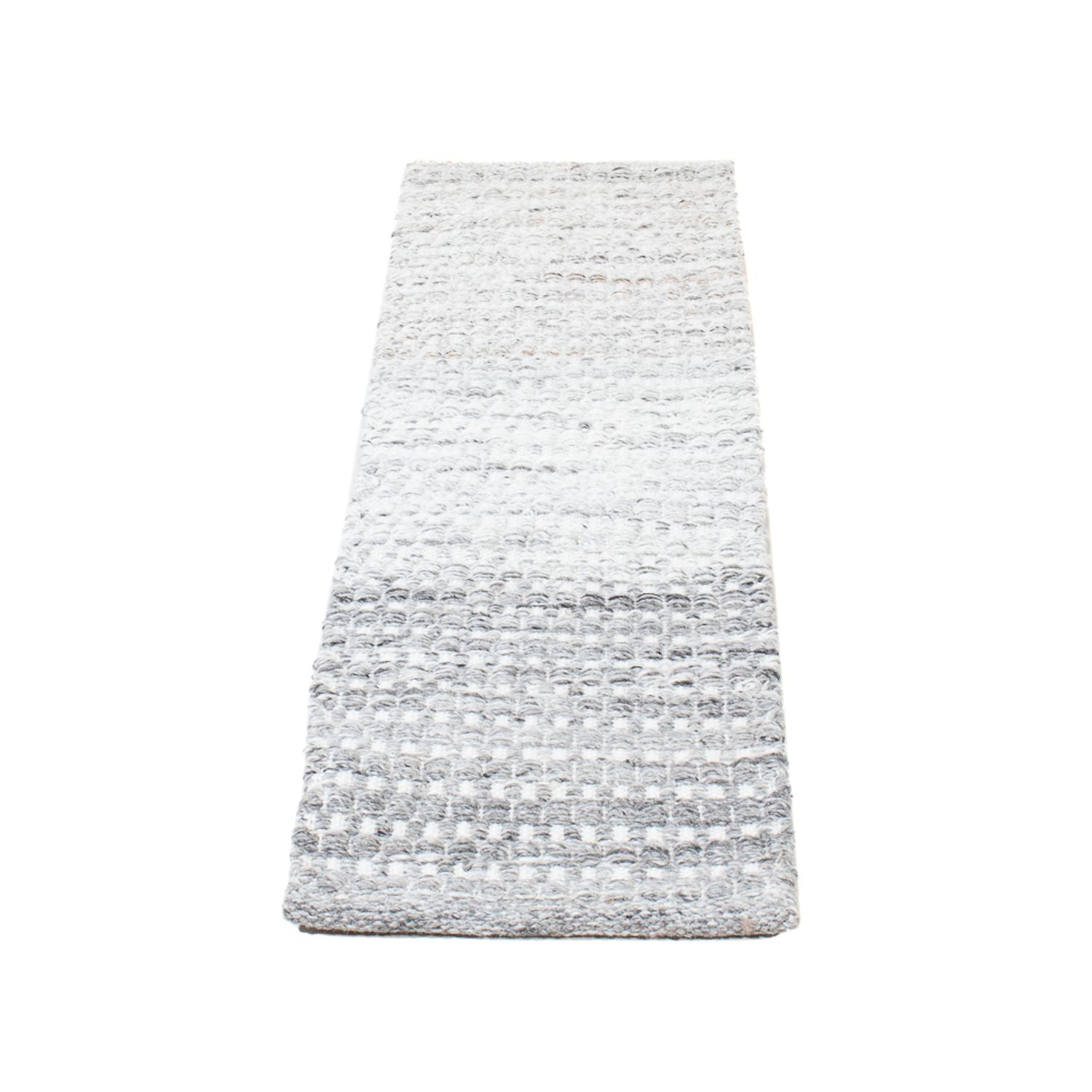 Tappeto corsia Tappeto di lana - 104 x 33 cm - grigio chiaro