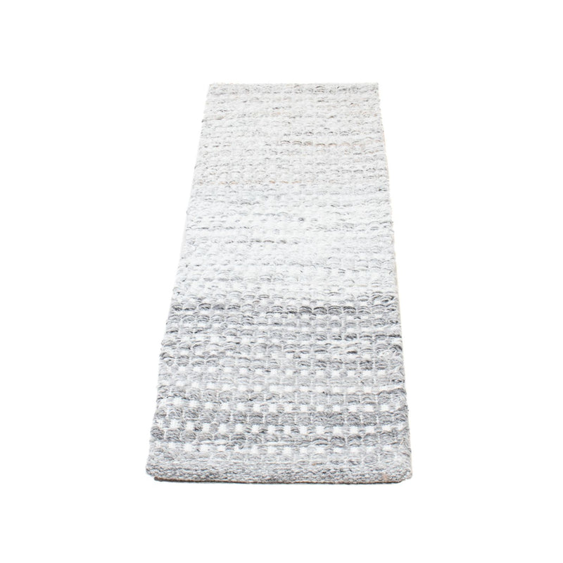 Tappeto corsia Tappeto di lana - 104 x 33 cm - grigio chiaro