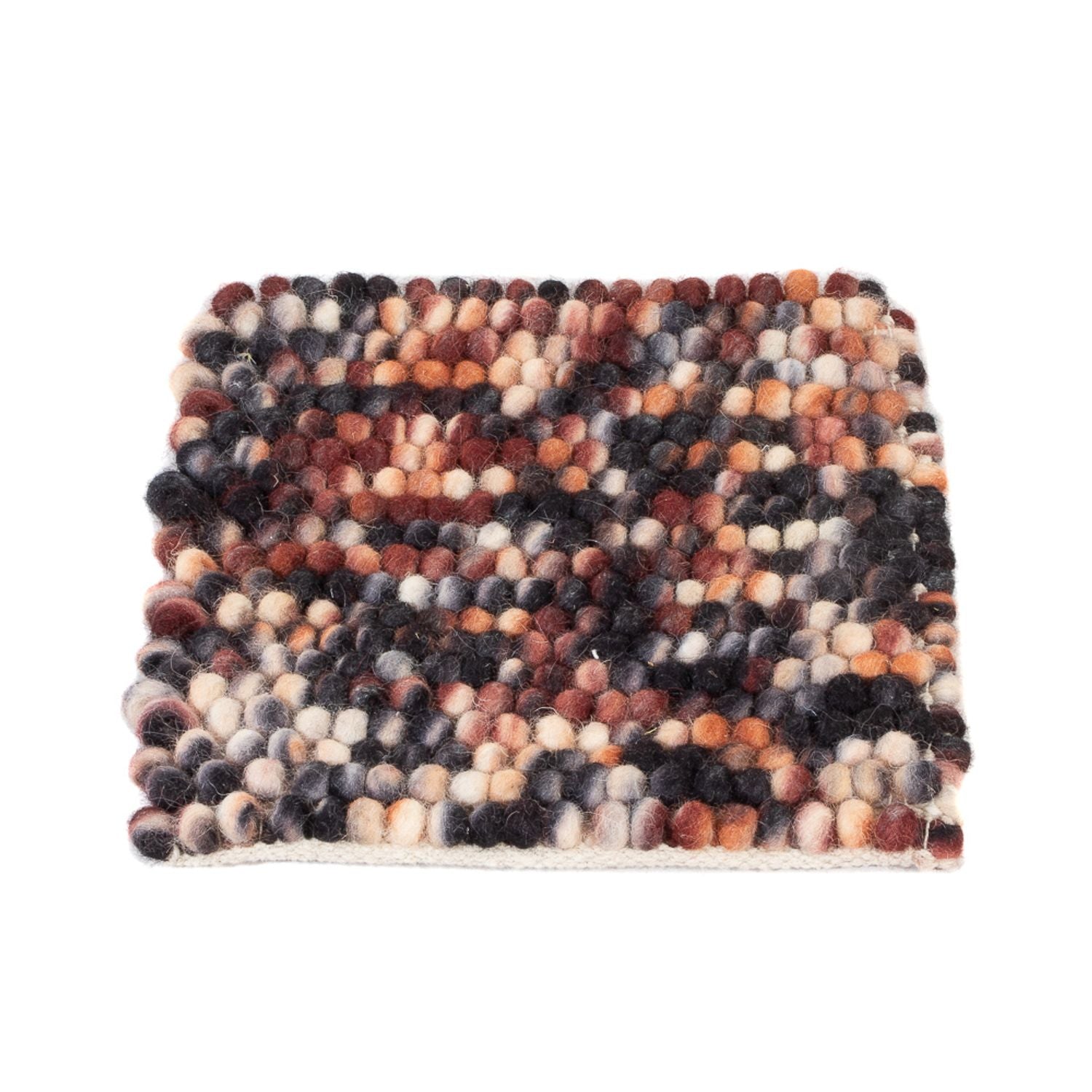 Tappeto di lana quadrato  - 32 x 32 cm - multicolore