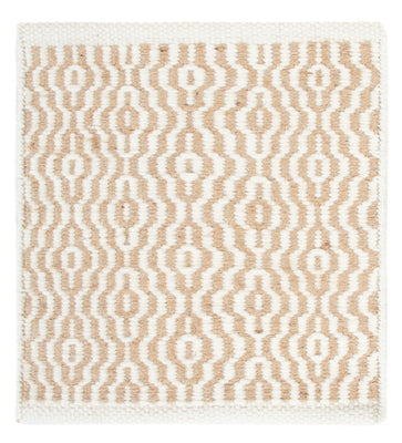 Tappeto di lana quadrato  - 35 x 32 cm - beige
