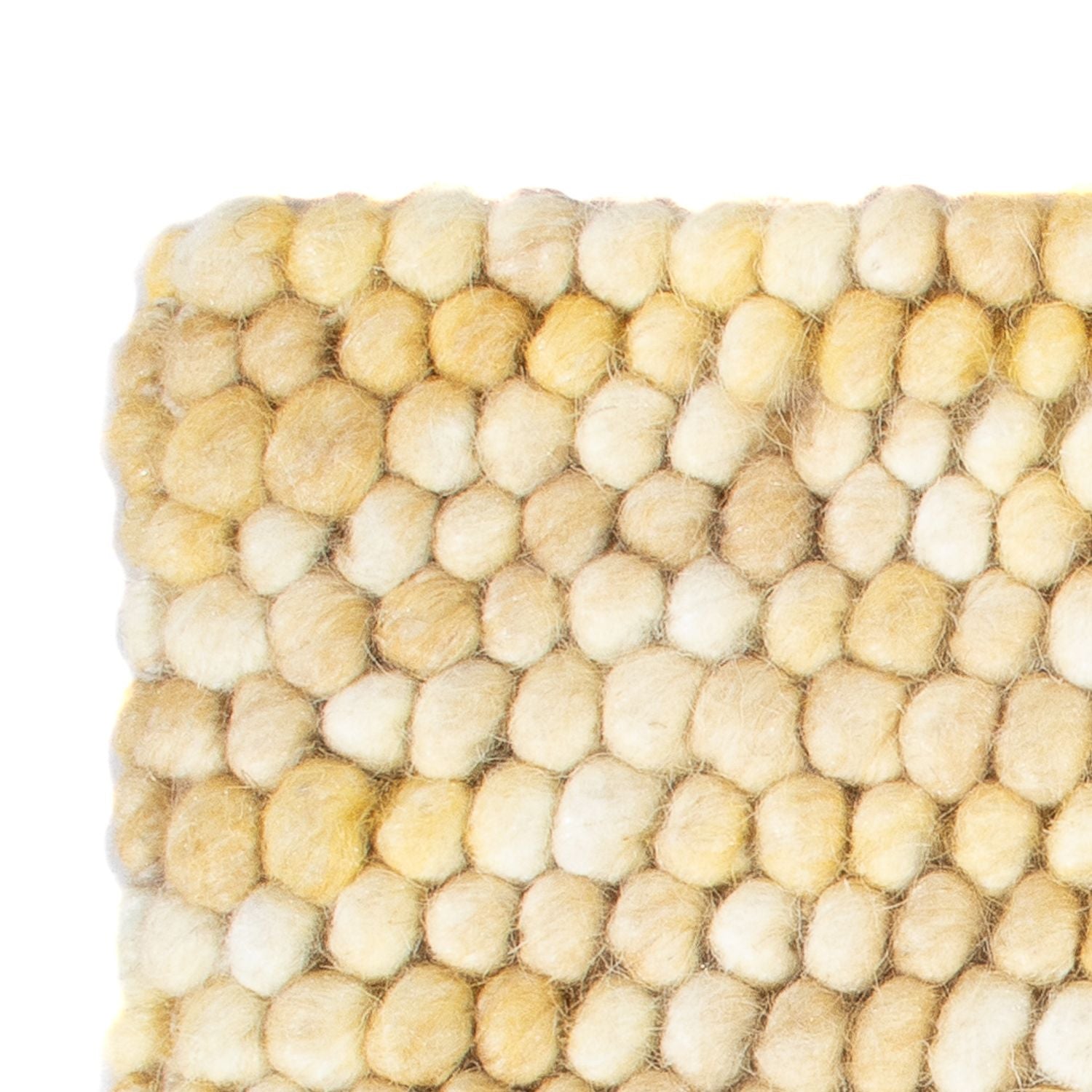 Tappeto di lana quadrato  - 32 x 32 cm - beige chiaro