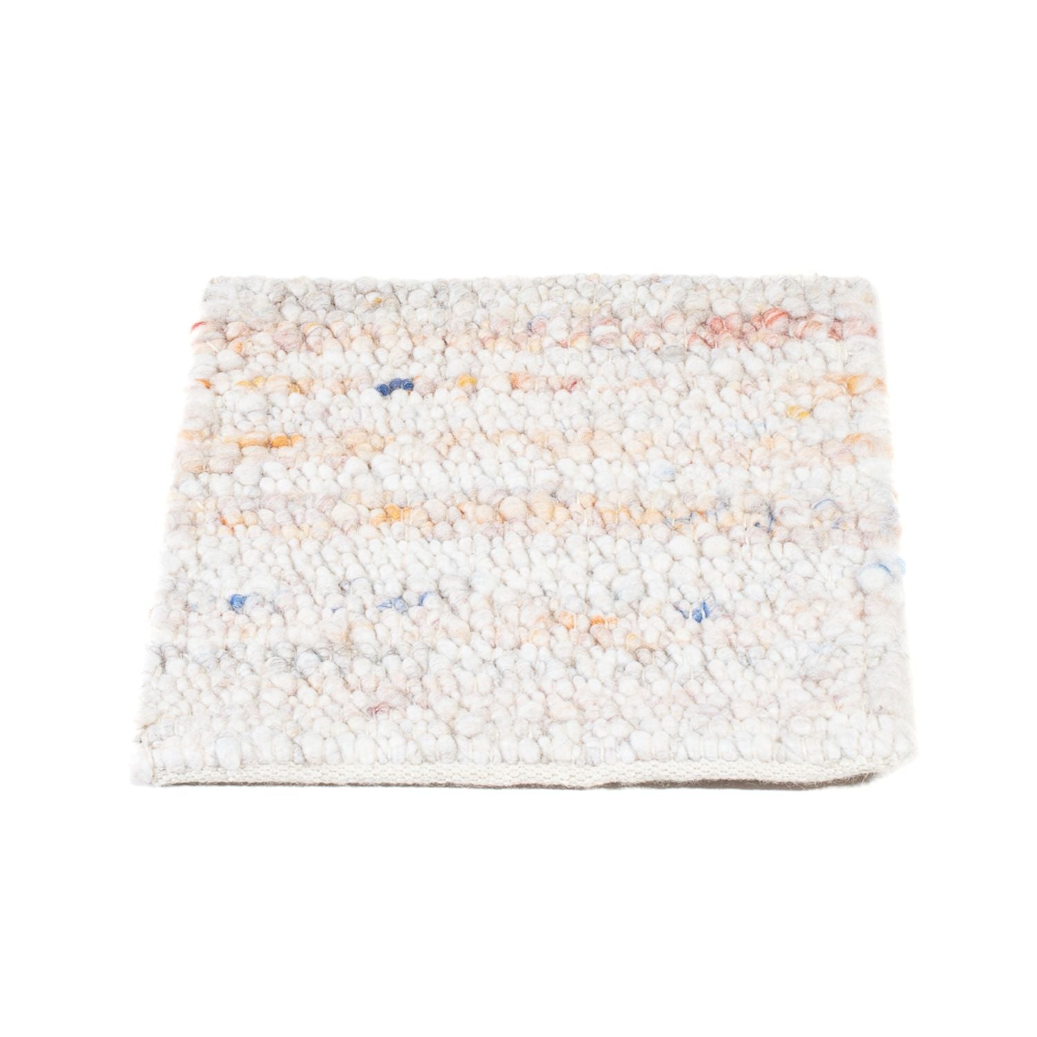 Tappeto di lana quadrato  - 35 x 32 cm - multicolore