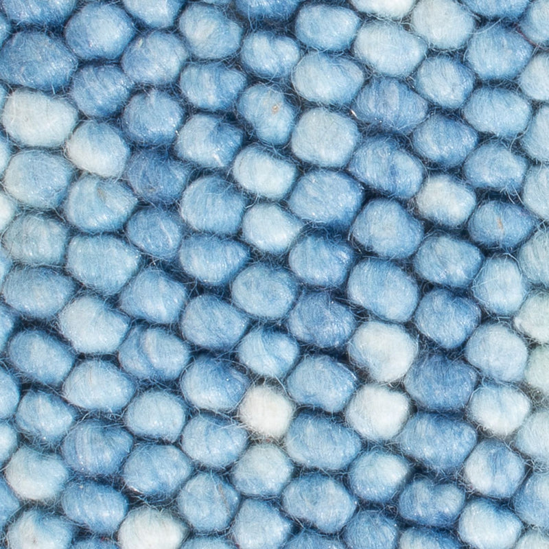 Tappeto di lana quadrato  - 25 x 25 cm - blu chiaro