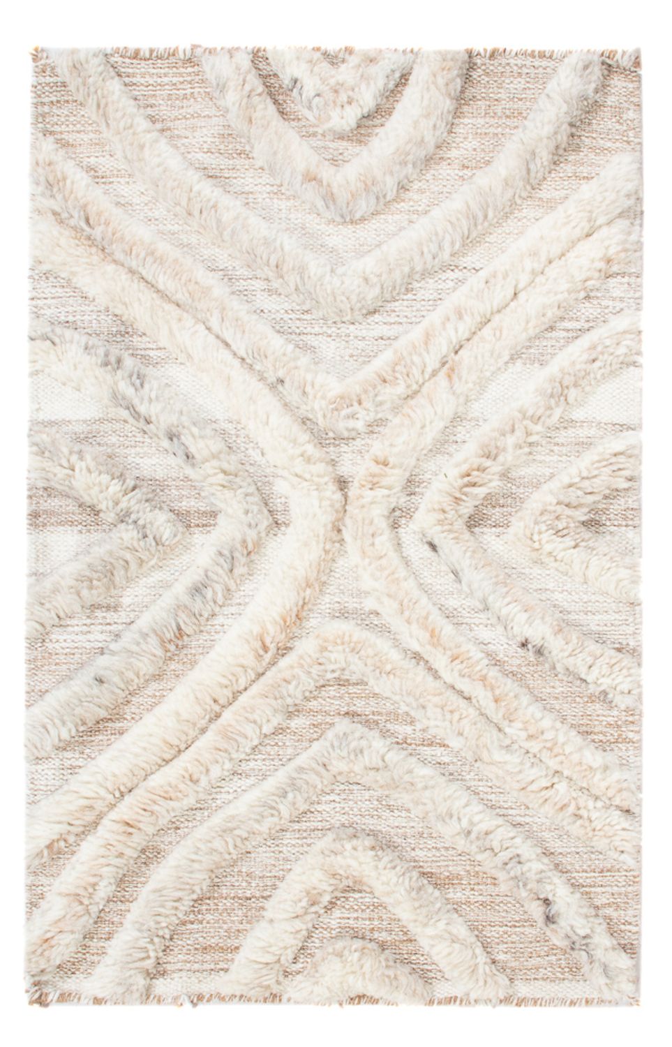 Tappeto di lana - 90 x 60 cm - beige