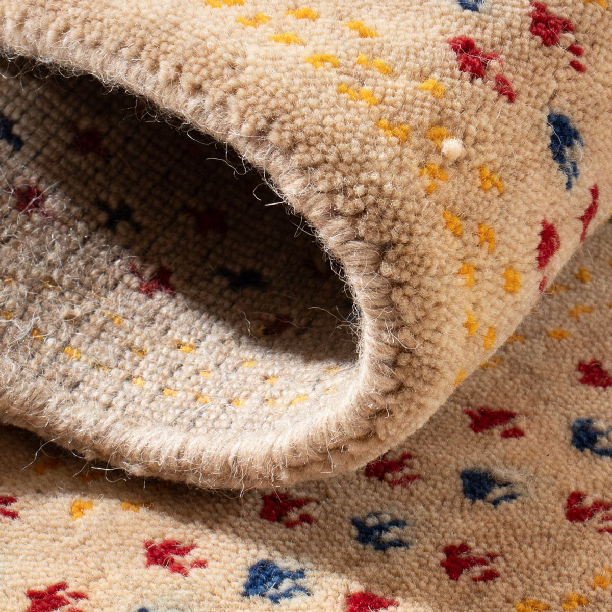 Tappeto Gabbeh - Loribaft Softy - 90 x 60 cm - beige chiaro