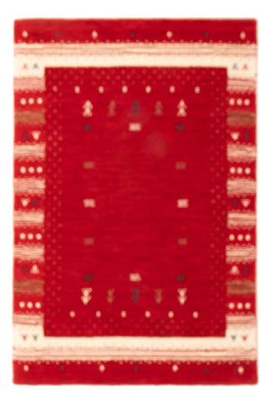 Tappeto Gabbeh - Loribaft Softy - 90 x 60 cm - rosso