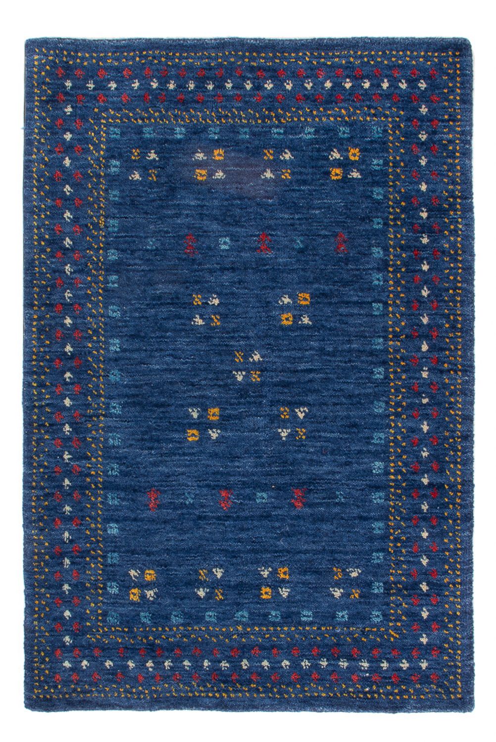 Tappeto di lana - 90 x 60 cm - blu scuro
